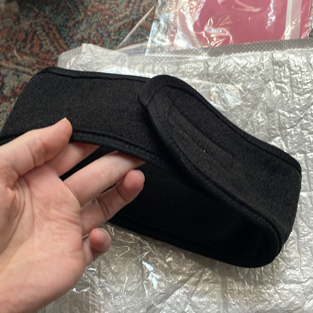 🌹 FREE w/purchase New terry cloth Black Headband adjustable Velcro - Picture 5 of 12